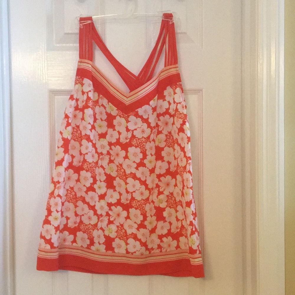Lauren Conrad floral x-back tank